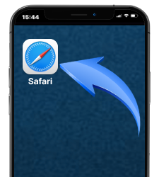 Safari browser icon on iOS