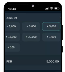 Amount input field.