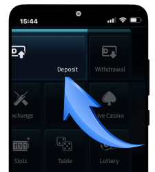 Deposit button on Six6s platform