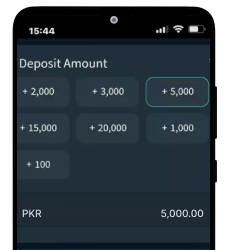 Enter deposit amount.