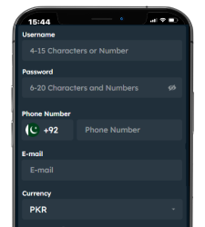 Create account form data input
