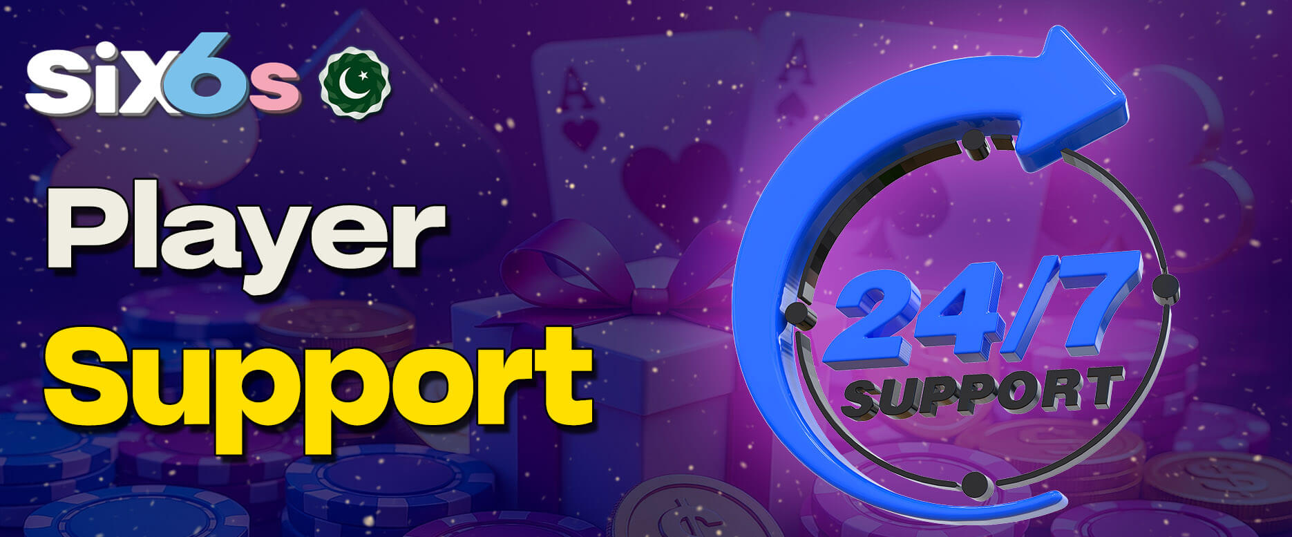 24/7 Six6s support in Pakistan for sports betting and casino players