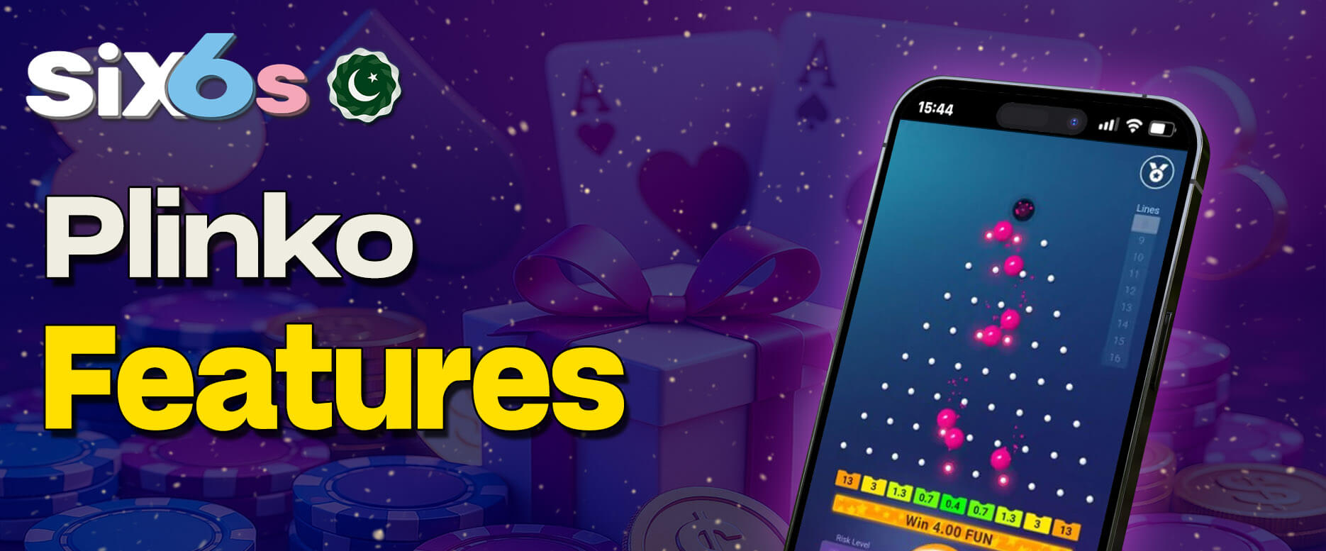 Main features and functions of Six6s Plinko game