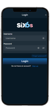 Six6s login screen
